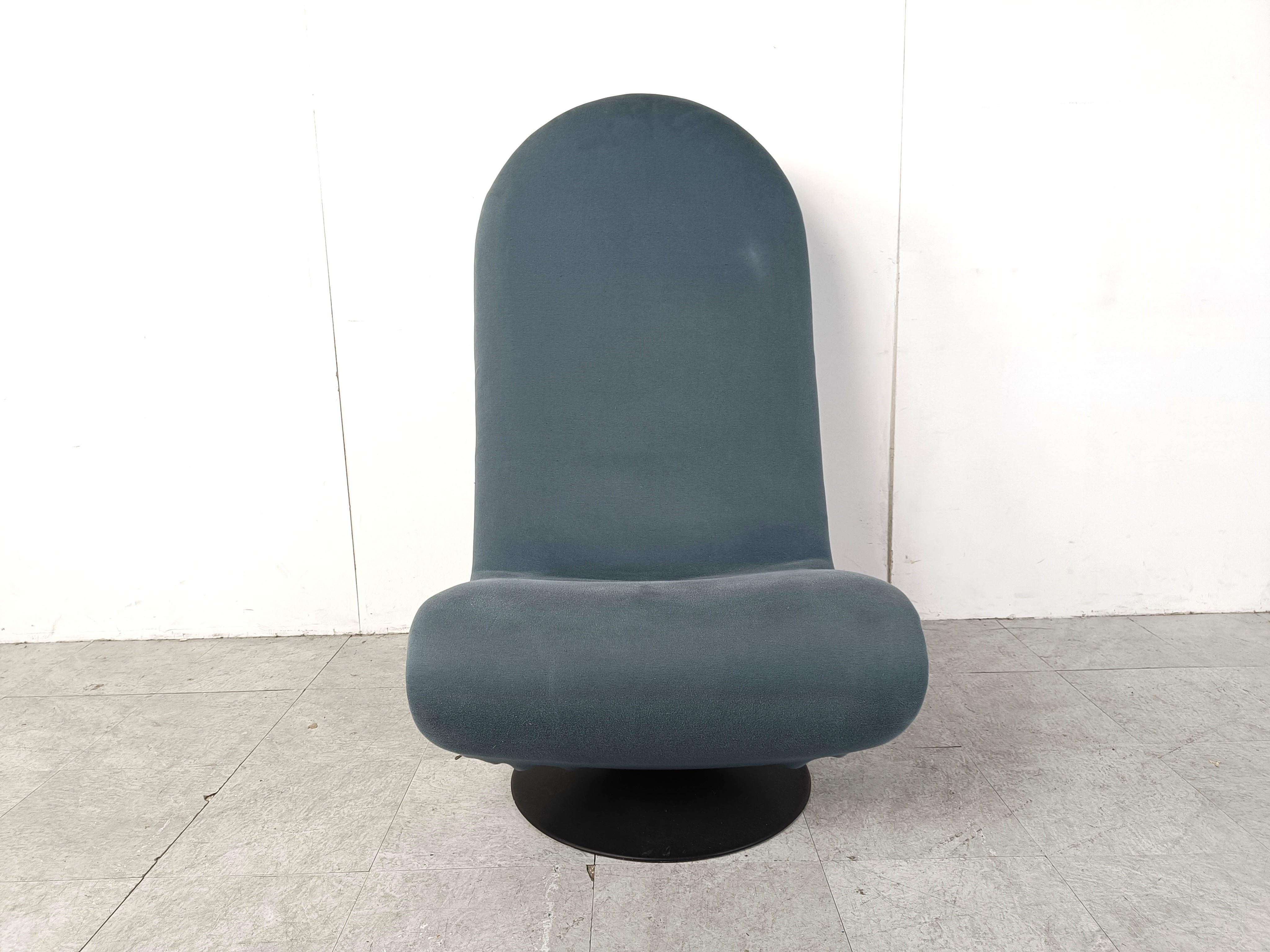 1-2-3 High Back Chair for Fritz Hansen by Verner Panton for Fritz Hansen, 1970s In Good Condition For Sale In HEVERLEE, BE