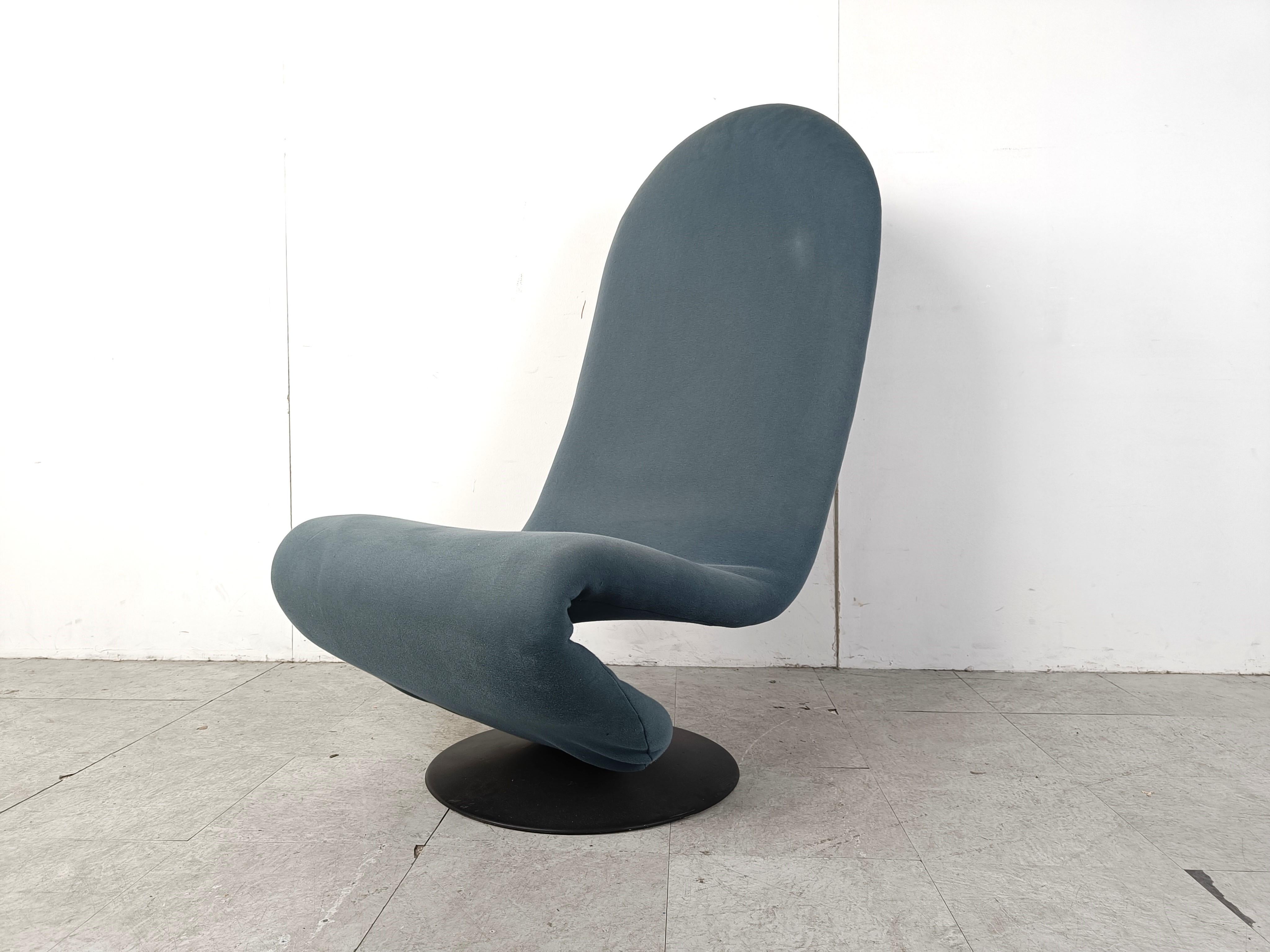Late 20th Century 1-2-3 High Back Chair for Fritz Hansen by Verner Panton for Fritz Hansen, 1970s For Sale