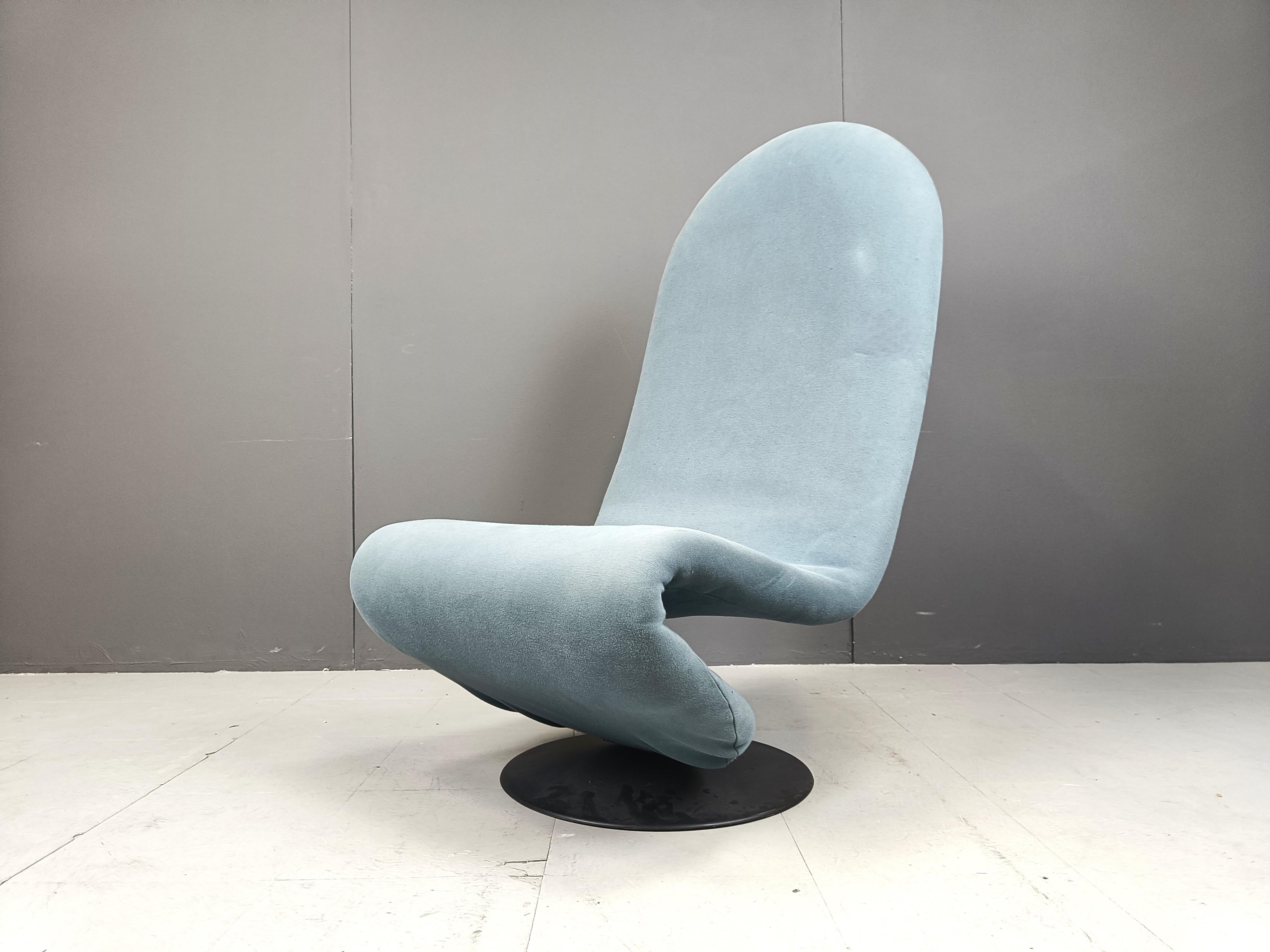 Late 20th Century 1-2-3 High Back Chair for Fritz Hansen by Verner Panton for Fritz Hansen, 1970s For Sale