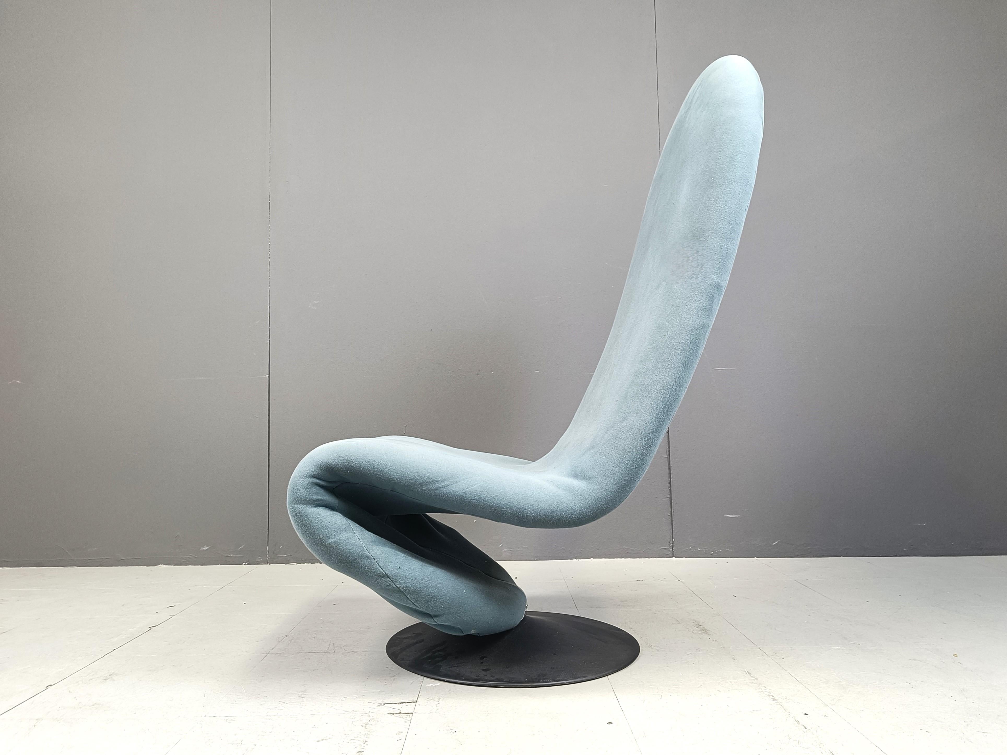 Velvet 1-2-3 High Back Chair for Fritz Hansen by Verner Panton for Fritz Hansen, 1970s For Sale