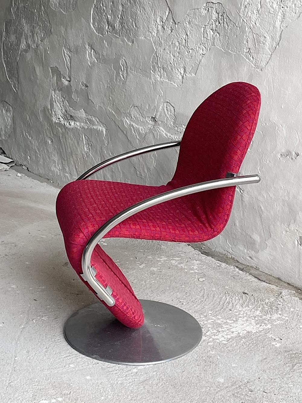 Mid-Century Modern 1-2-3 Series Easy Chair by Verner Panton 1970s For Sale