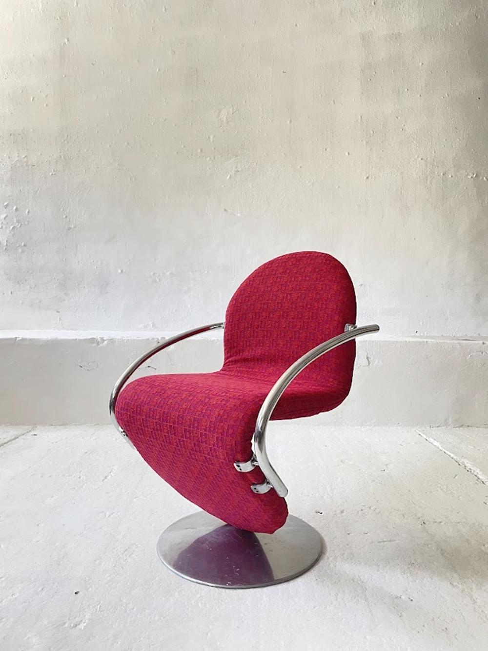 Mid-Century Modern 1-2-3 Series Easy Chair by Verner Panton 1970s For Sale