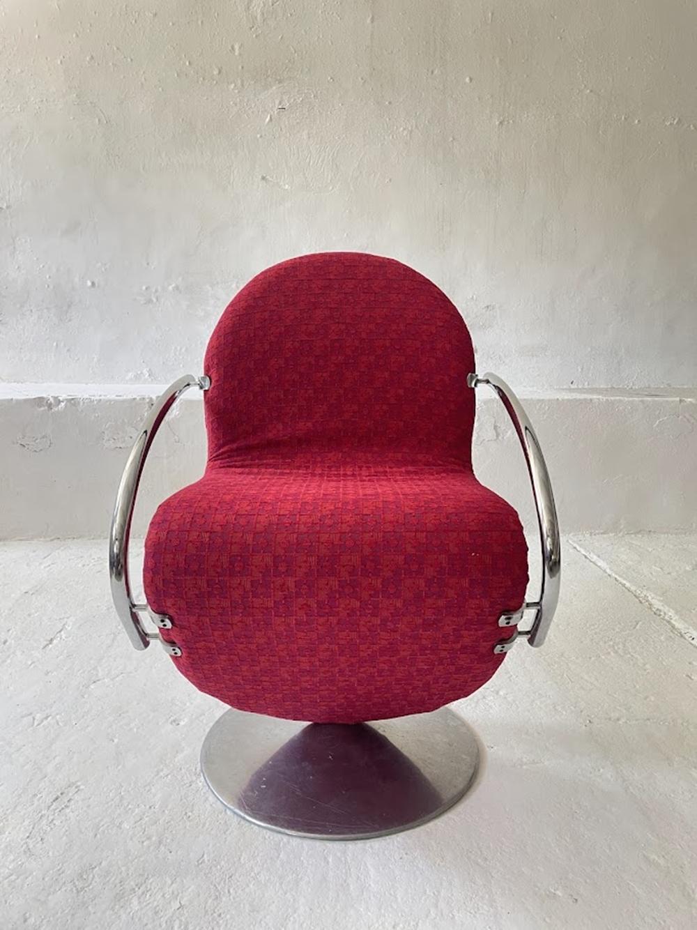 Metal 1-2-3 Series Easy Chair by Verner Panton 1970s For Sale