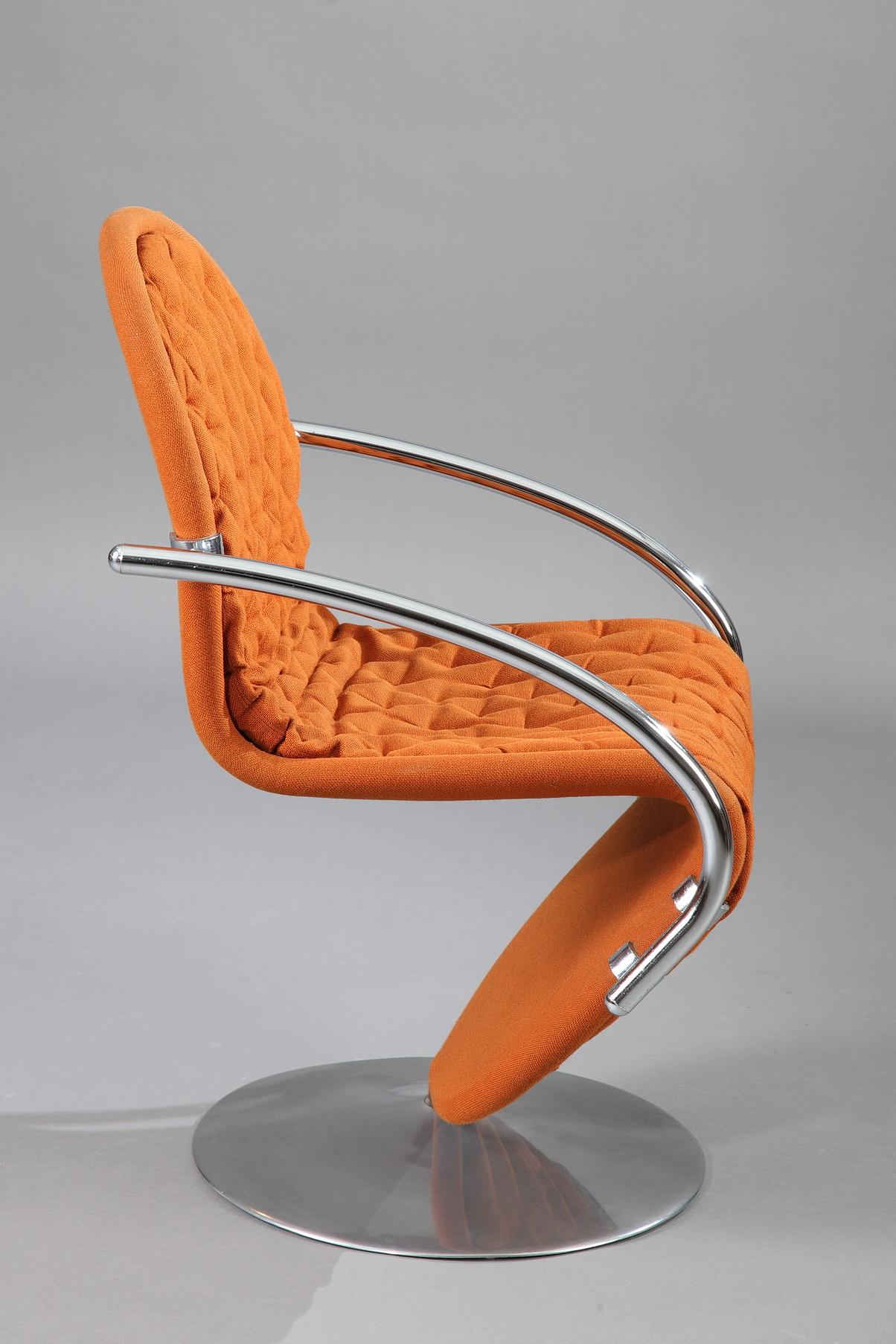 1-2-3 System Dining Armchair by Verner Panton for Fritz Hansen In Good Condition In Paris, FR