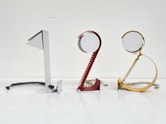 1 2 3 Table Lamps Post Modern Geometric French Pop Art 1980's