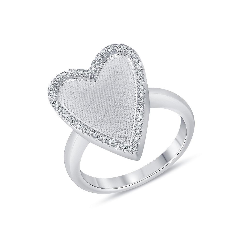 For Sale:  1/2 Carat Heart Signet Diamond Ring 2
