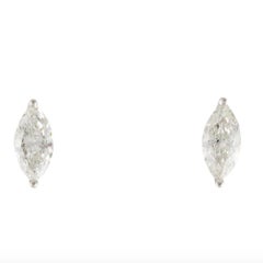 1/2 Carat Marquise Diamond Studs in 14k Gold