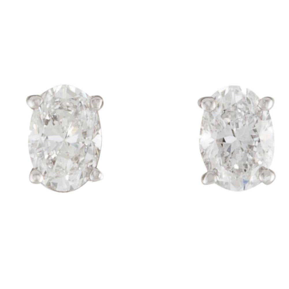 oval diamond earrings