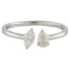 1/2 Carat Pear & Marquise Diamond Twin Ring in 14k Gold