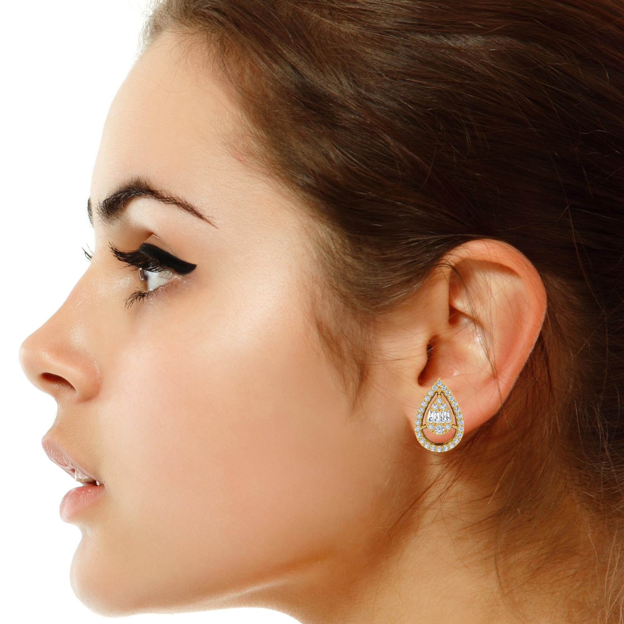 what do 1/2 carat earrings look like
