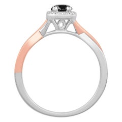 1/2 Carat TW Black CTR Diamond Engagement Ring