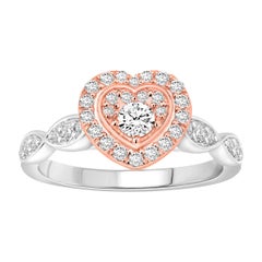 1/2 Carat TW Diamond Heart Shape Ring to Set