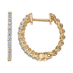 1/2 Carat TW Diamond Hoop Earring