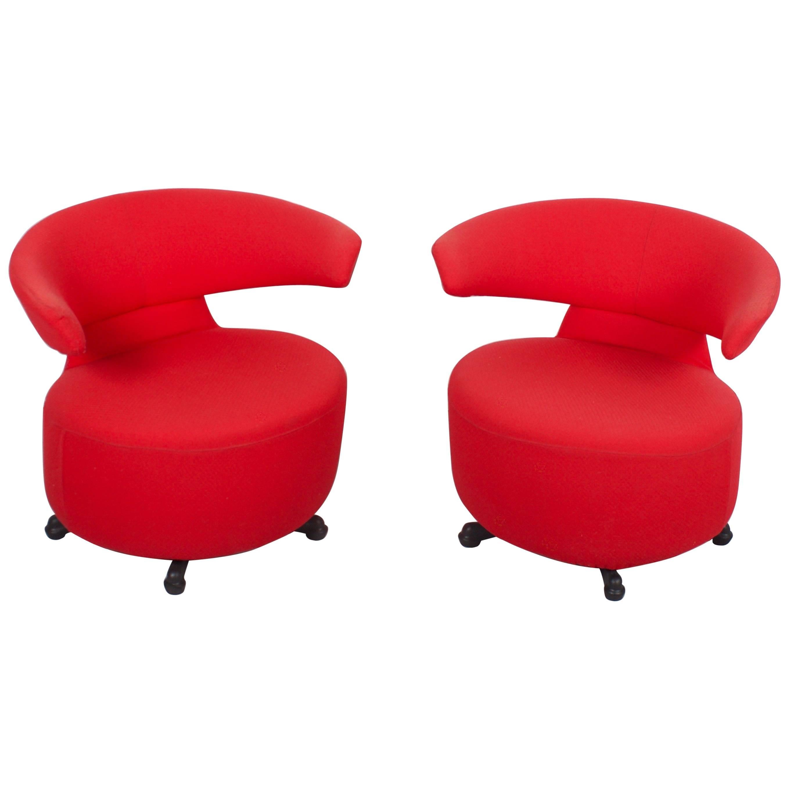 1/2 Cassina 'Biki' Swivel Chairs by Toshiyuki Kita