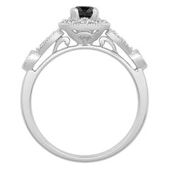1/2 Carat TW Black CTR Diamond Three-Stone Ring