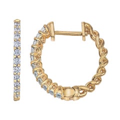 1/2 Carat TW Diamond Hoop Earring