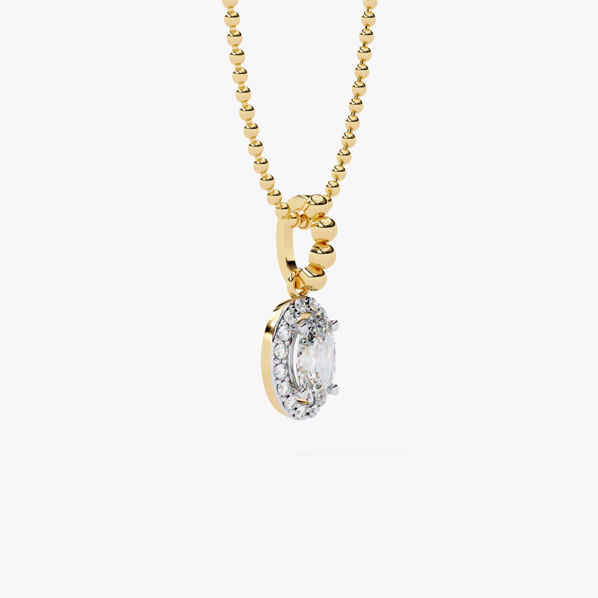 CARATTERISTICHE
- Oro Kt: 14K
- Tipo di diamante: Diamante naturale
- Taglio del diamante: Ovale, rotondo
- Totale CTW: 0.50 ctw 
- Numero totale di pietre: 17 pezzi
- Diamante centrale: Ovale
- Diamante centrale CTW: 0,40ct
- Colore del diamante: