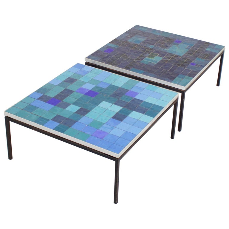 1/2 Impressive Mosaic Tile Coffee Table by Berthold Müller, 1960s For Sale