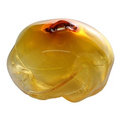 1/2 Ltr Forms, Brilliant Gold, Handmade Glass Object by Vogel Studio