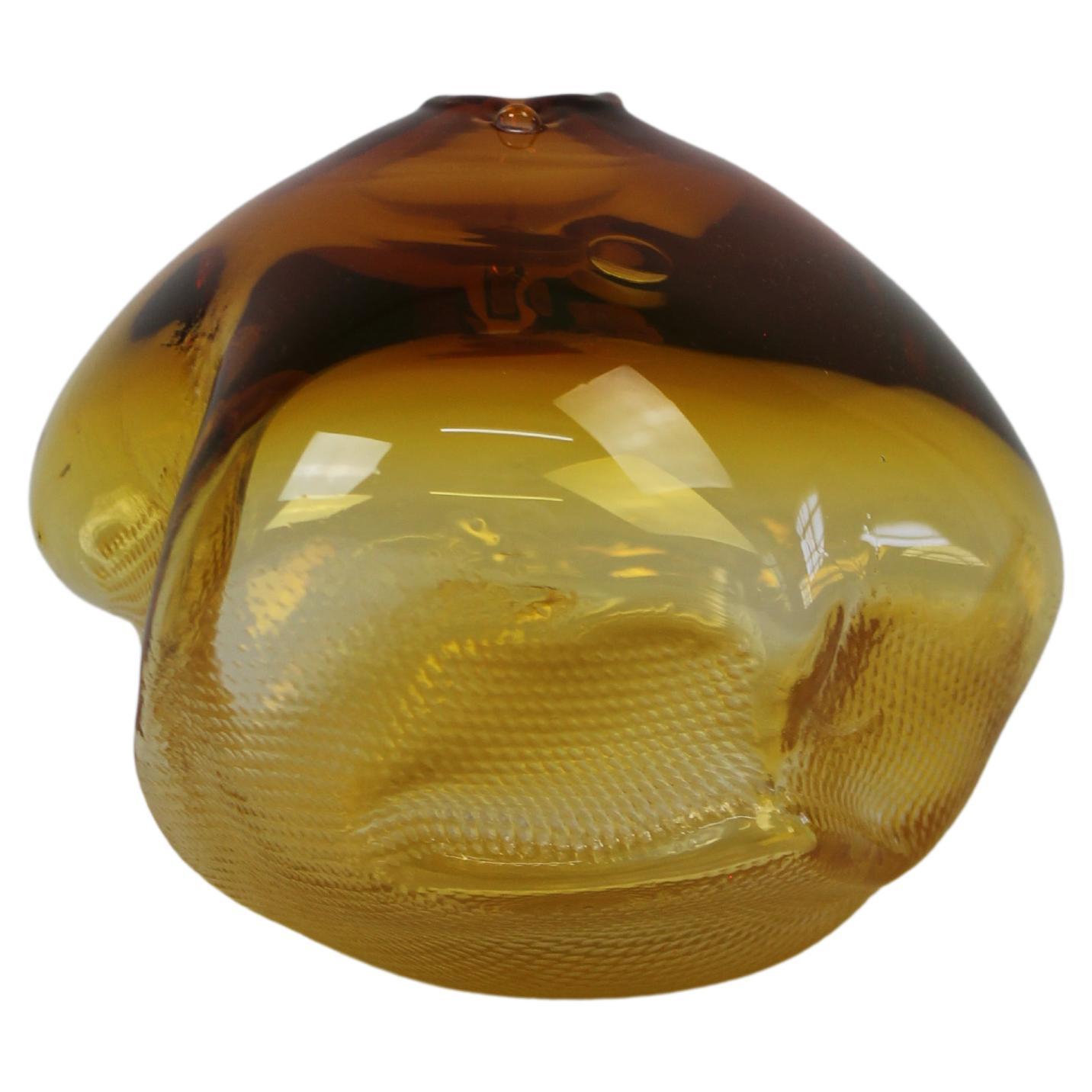 1/2 Ltr Forms, Brilliant Gold, Handmade Glass Object by Vogel Studio For Sale