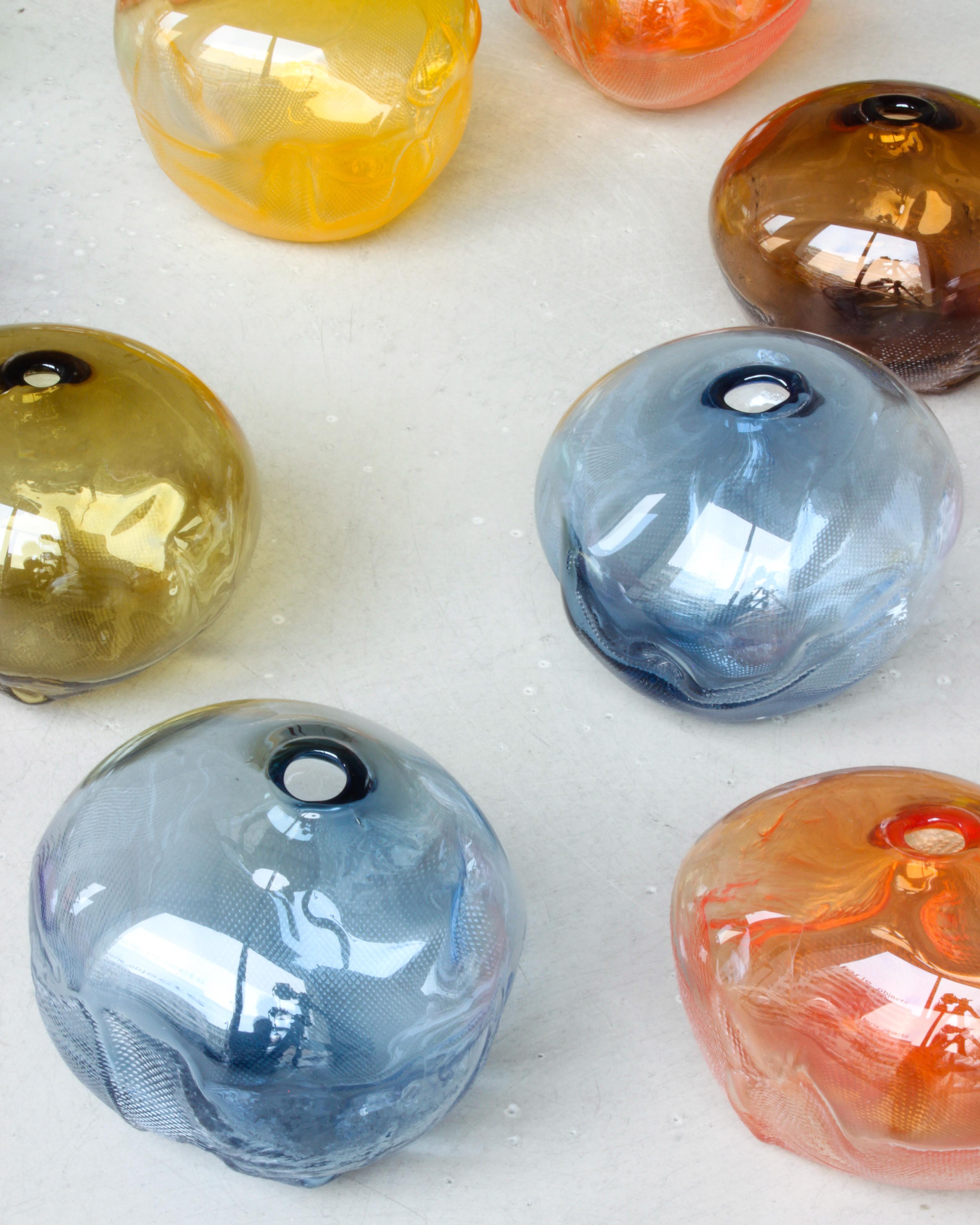 German 1/2 Ltr Forms Gold Blown Glass Unique Decorative Object by Vogel Studio For Sale