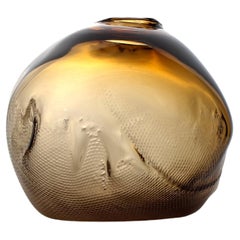 Formas de 1/2 litro, oro viejo, objeto de cristal hecho a mano por Vogel Studio