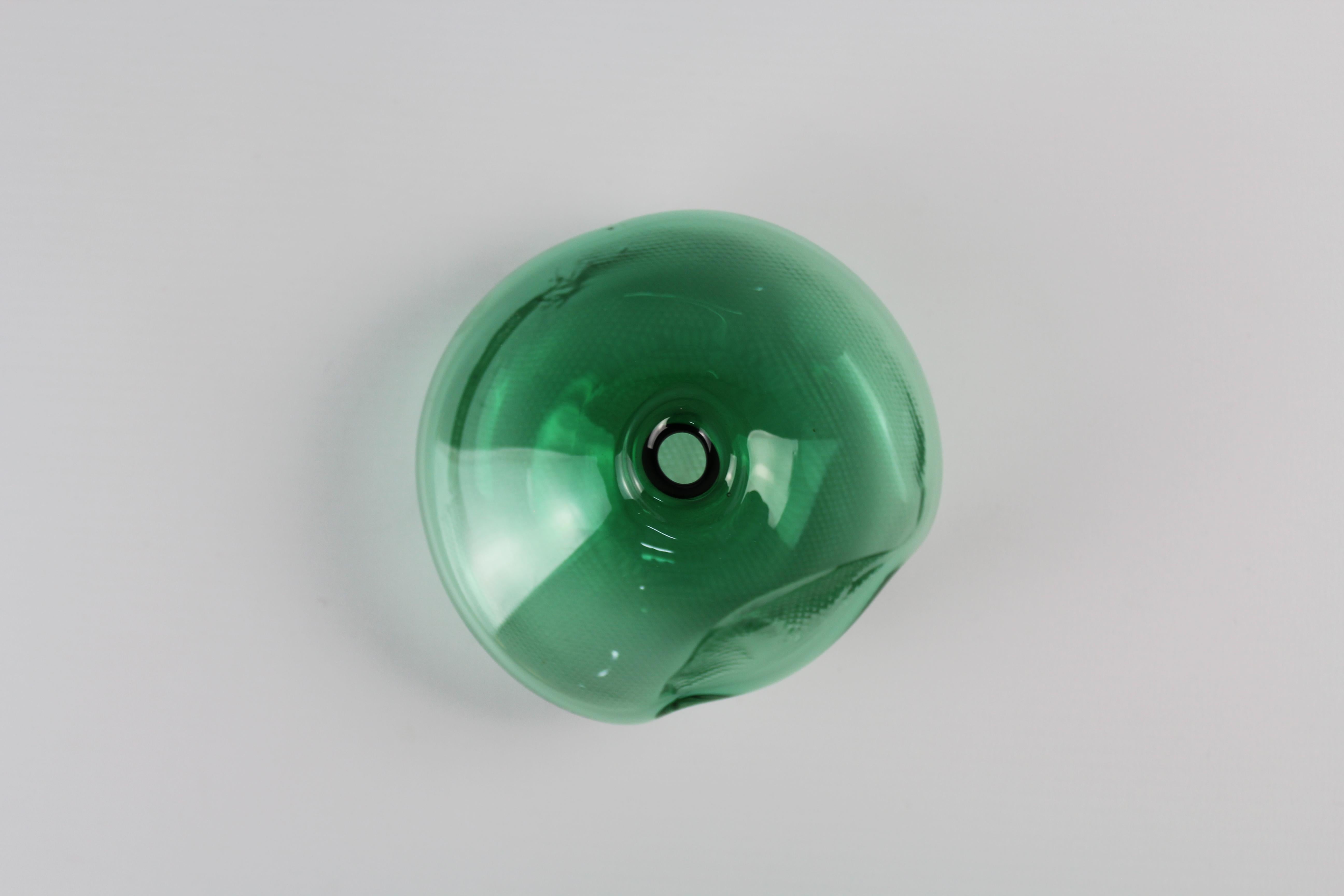 1/2 Ltr Forms, Pine Tree Green, Handmade Glass Object by Vogel Studio In New Condition For Sale In Sarstedt, NI