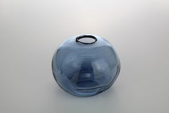 Formine da 1/2 litro, blu acciaio, oggetto di vetro fatto a mano da Vogel Studio