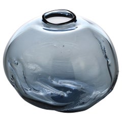 1/2 Ltr Forms, Steel Blue, Handmade Glass Object by Vogel Studio