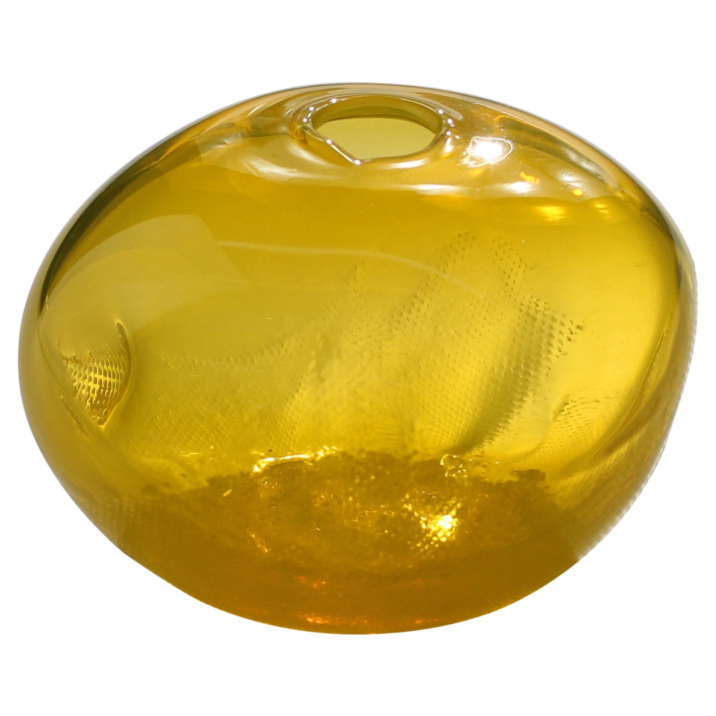1/2 Ltr Forms, Yellow, Handmade Glass Object by Vogel Studio