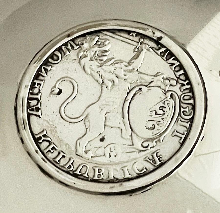 Silver 1/2 Thaler Swiss-Republic of Zurich small silver coin dish For Sale