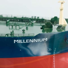 1/200 scale boardroom model of the Motor Tanker Millennium