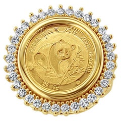 1/20OZ Panda Coin Diamond Ring
