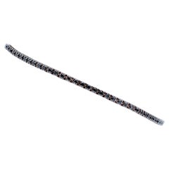 1, 26 Carat Black Diamonds, 18 Karat White Gold Tennis Bracelet
