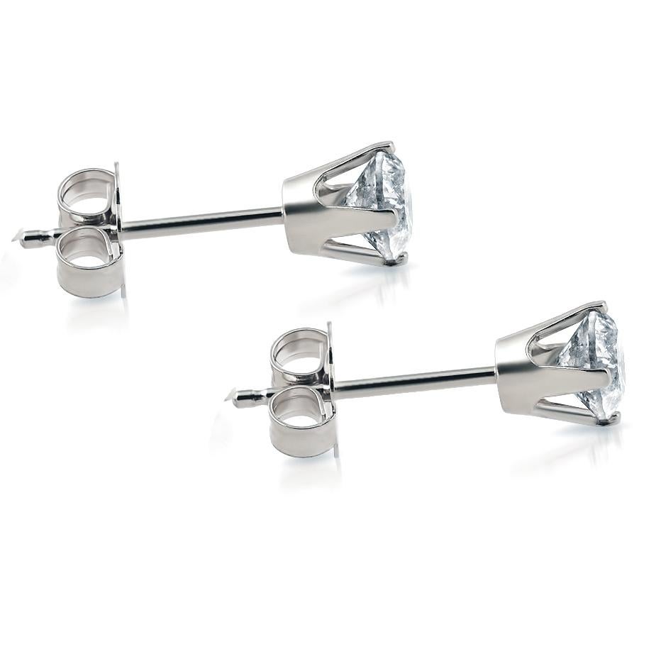 half carat diamond earrings