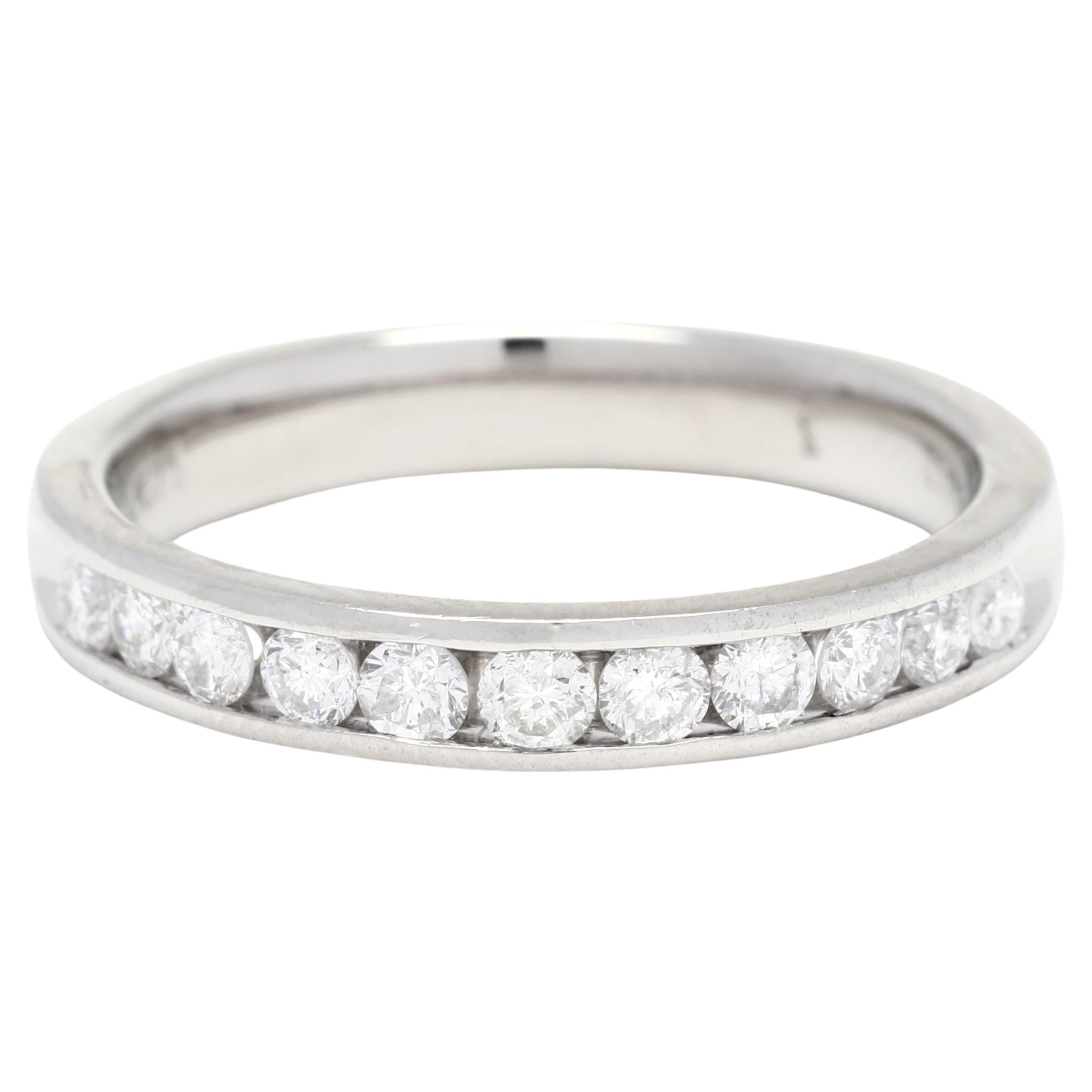 1/2ctw Diamant-Hochzeitsring mit Kanalfassung, Platin, Ring stapelbar