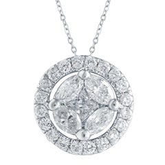 1/3 Carat Certified Special Cut Diamond Pendant 14 Karat Gold