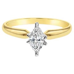 1/3 Carat Solitaire Marquise Diamond Engagement Ring