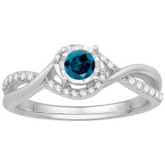 1/3 Carat TW BLU CTR Miracle Plate Engagement Ring