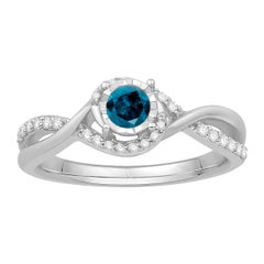 1/3 Carat TW BLU CTR Miracle Plate Engagement Ring