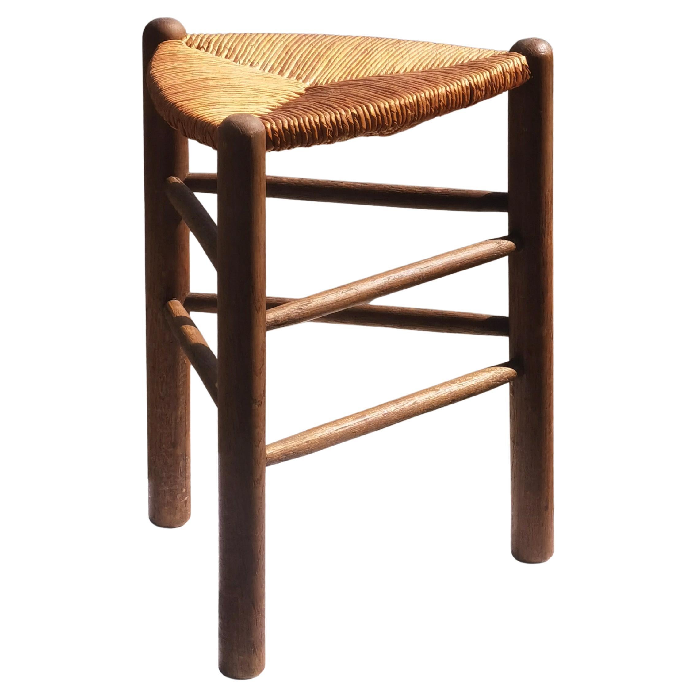1/3 SGABELLO MODERNO A TREPPIEDE, di PIERRE Faucheux, Francia 1950 in vendita