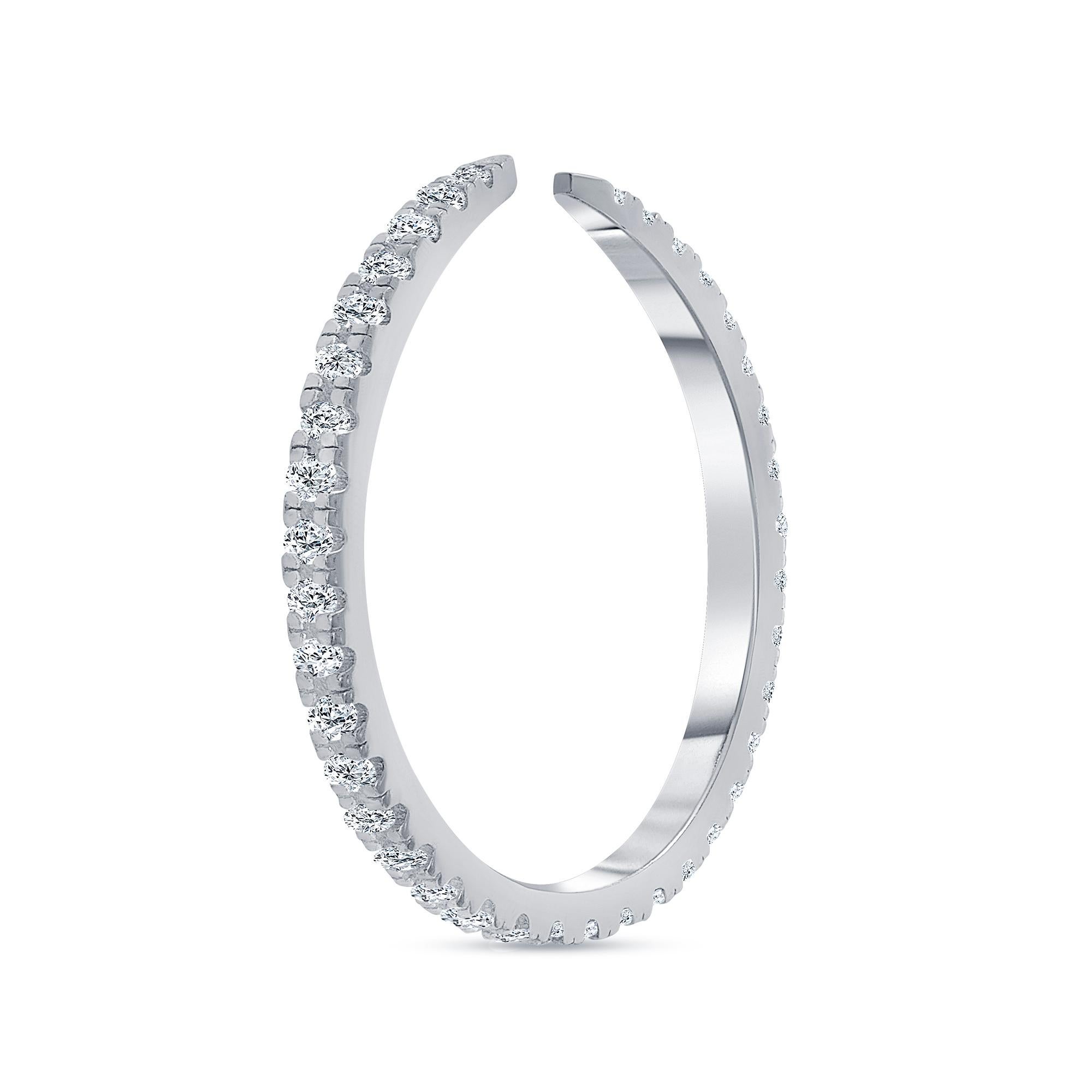 For Sale:  1/3ct. Tw. Diamond Thin Eternity Open Ring 2
