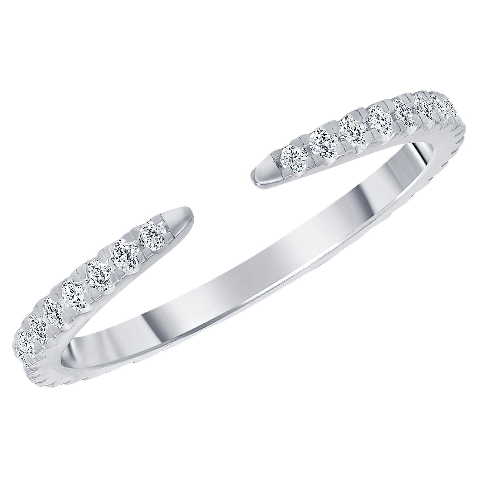 For Sale:  1/3ct. Tw. Diamond Thin Eternity Open Ring