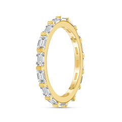 1/3ct. tw. Emerald Diamond Eternity Band Horizontal East-West Setting  H, VS