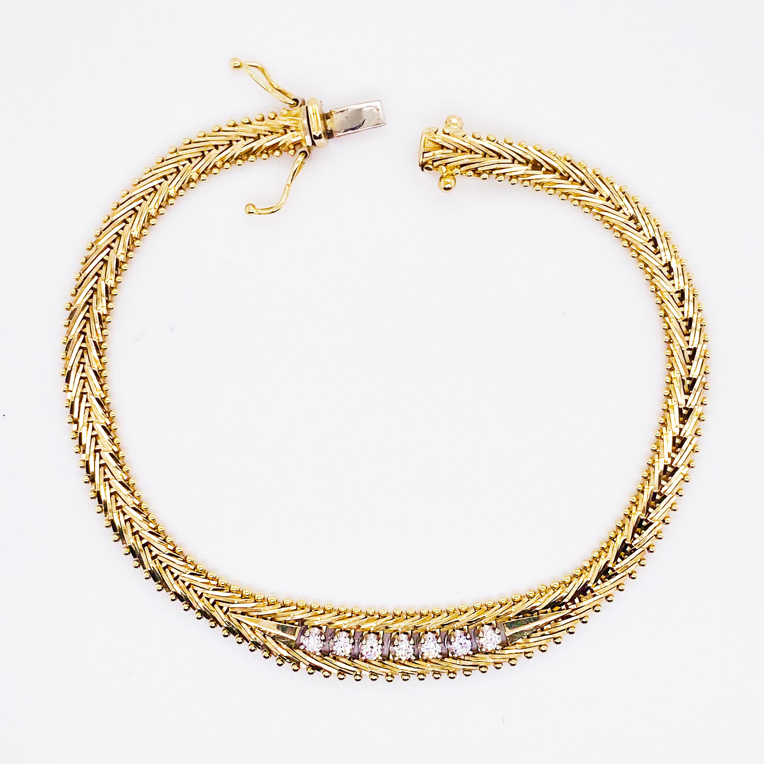 Taglio rotondo Bracciale tennis con diamante da 1/4 di carato Bracciale personalizzato con diamante da 0,25 carati in oro 14K