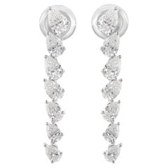 1/4 Karat SI Reinheit H Farbe Birnenschliff Diamant-Ohrringe 14k Weißgold