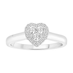 1/4 Carat Total Weight Diamond Heart Shape Engagement Ring