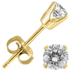 The Eternal Solitaire Stud Earrings - Featuring .25 Carats of Diamonds