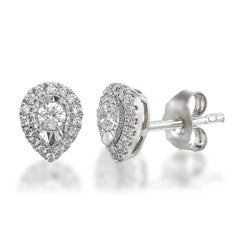 1/4 Carat Pear Shape Miracle Plate Earrings