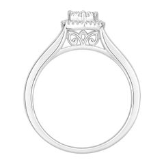 1/4 Carat Total Weight Diamond Heart Shape Engagement Ring